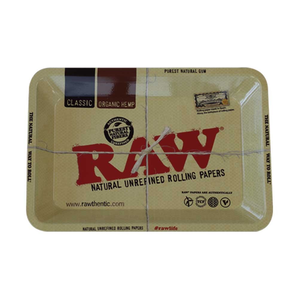RAW Mini Metal Rolling Tray 18×12.5×1 cm