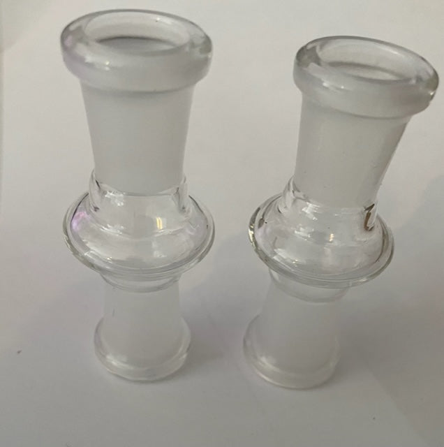 Glazen adapter 14mm vrouw naar vrouw