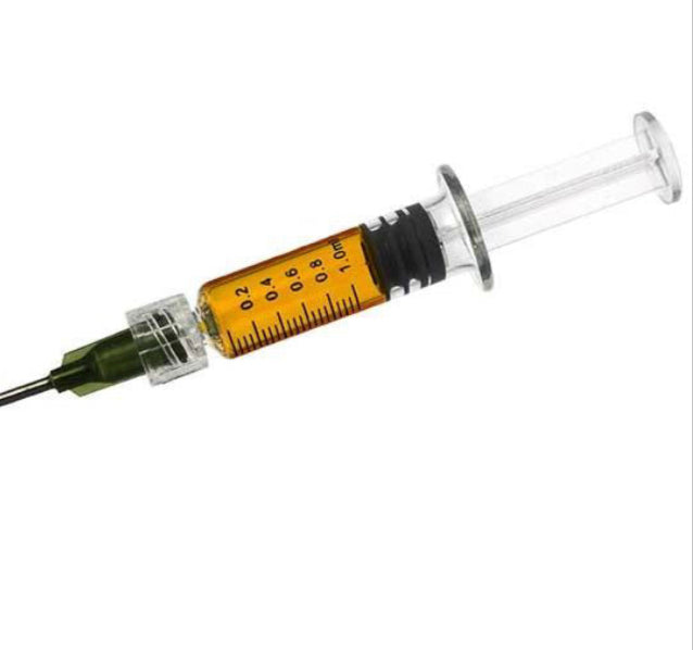 Luer lock glass oil syringe borosilicate glass (1ml)