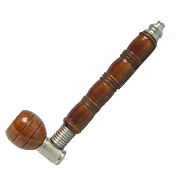 Wood/metal smoking pipe